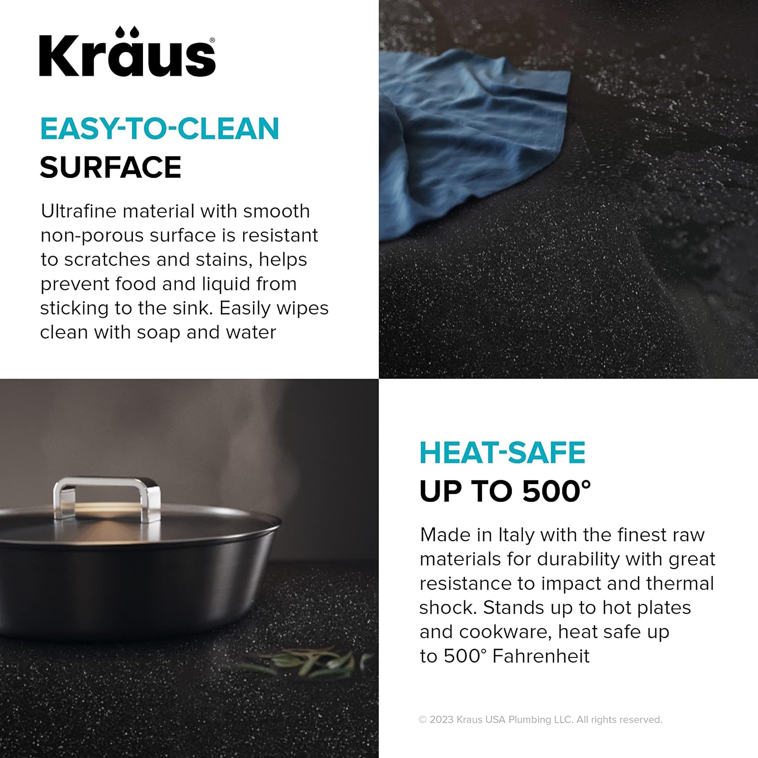 KRAUS Bellucci 25-inch Granite Workstation Drop In Top Mount Single Bowl Kitchen Sink in Metallic Black with Accessories, KGTW12-25MBL
