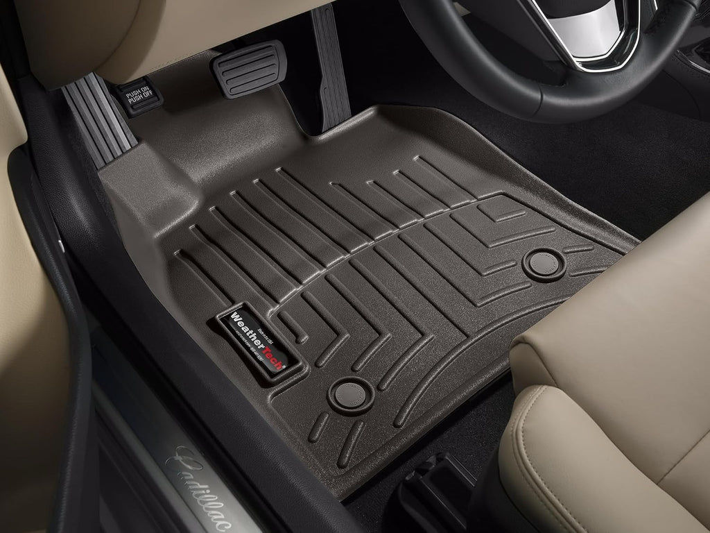 WeatherTech Custom Fit FloorLiners for Cadillac CTS, ATS, CTS-V - 1st Row (474971), Cocoa