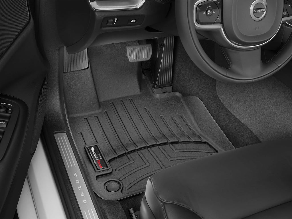 WeatherTech Custom Fit FloorLiners for Volvo S60, V60, V60 Recharge - 1st Row (4415251), Black