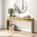 Epecoya Extra Long Console Tables for Living Room, Slim Entryway Table 63 Inches Long, Wooden Couch Table Behind Sofa for Hallway, Living Room, Home, Natural Teak