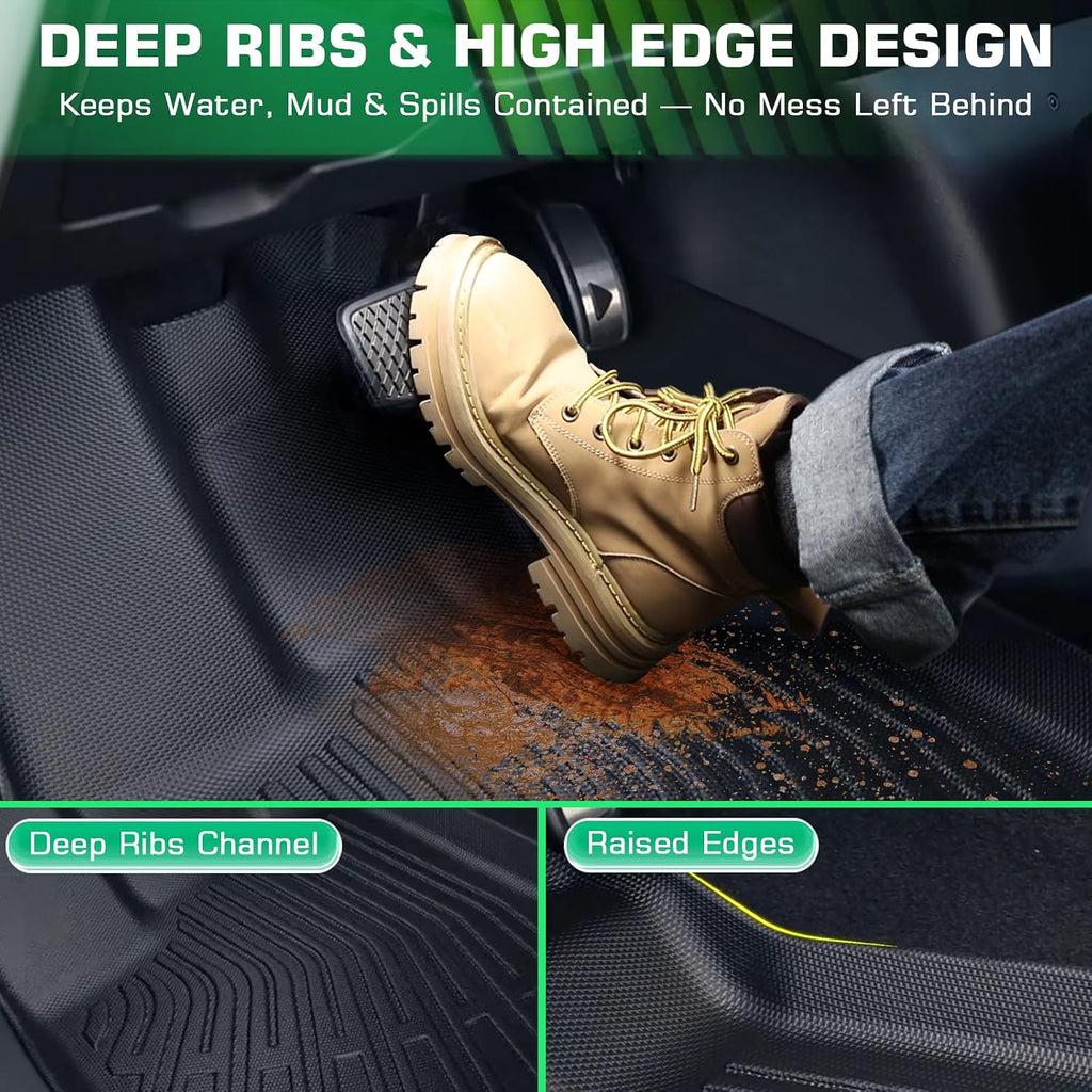 Floor Mats for 2013-2020 Toyota Sienna(Include Limited & Premium), 3 Row Liner Set Custom Fit All Weather Mats for Sienna, Waterproof Anti-Slip Floor Mats for Toyota 7 Passenger Front & 2nd 3rd Row