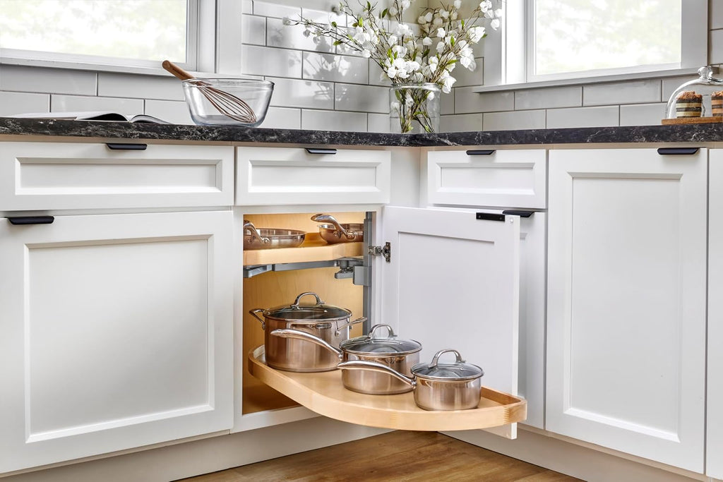 Rev-A-Shelf Maple Two-Tier Classic Girasolo w/Soft-Close for 12' Left Opening/Blind Right Corner Cabinets