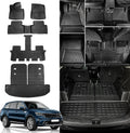 Rongtaod Floor Mats Compatible with 2021-2025 2026 Kia Sorento 6&7 Seats (not for Hybrid) Cargo Mat Cargo Liner Back Seat Cover 2024 Sorento Accessories (Trunk Mat with Backrest Mat+Floor Mats)