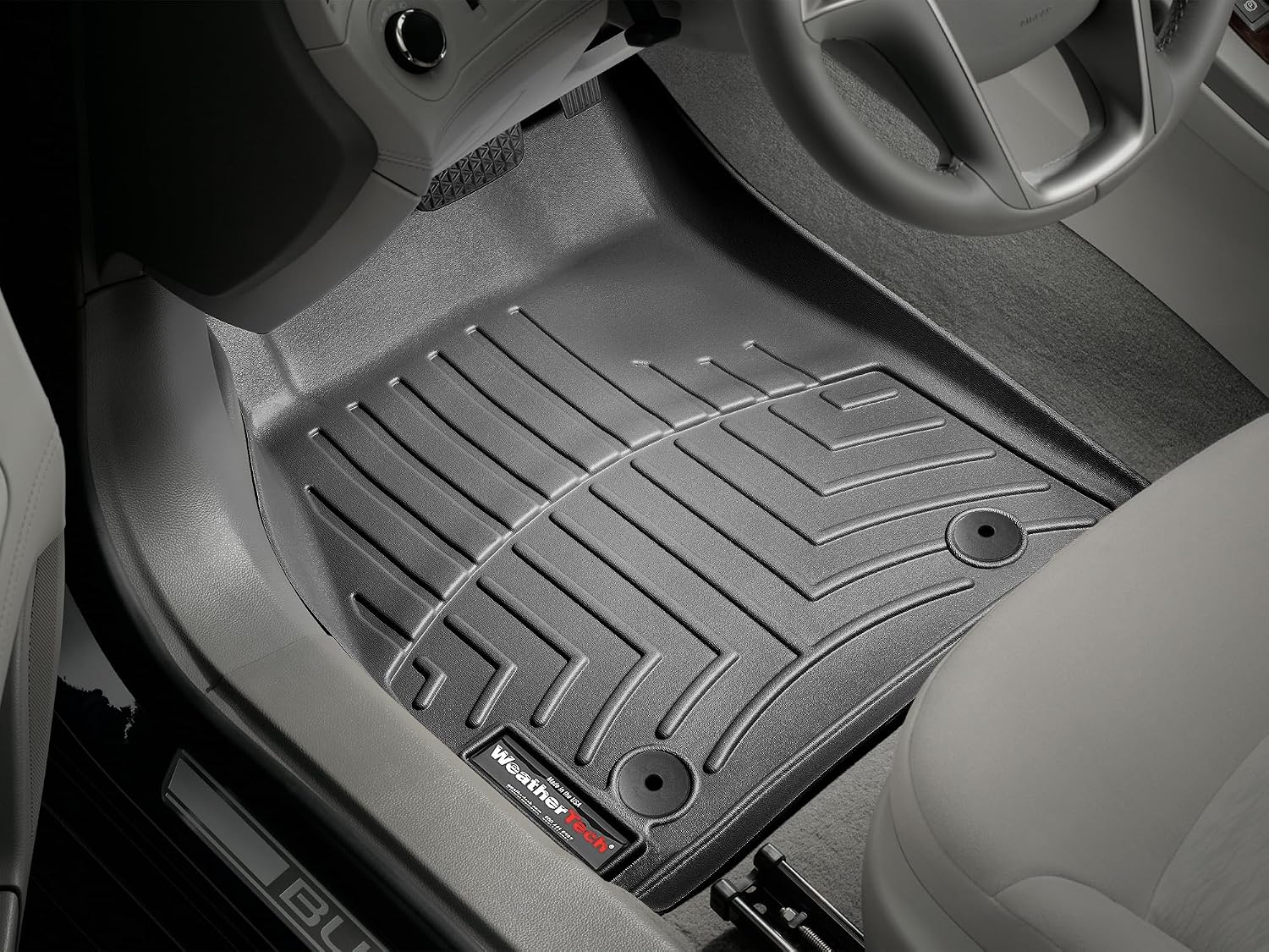 WeatherTech Custom Fit FloorLiners for Buick Lacrosse - 1st Row (449351), Black