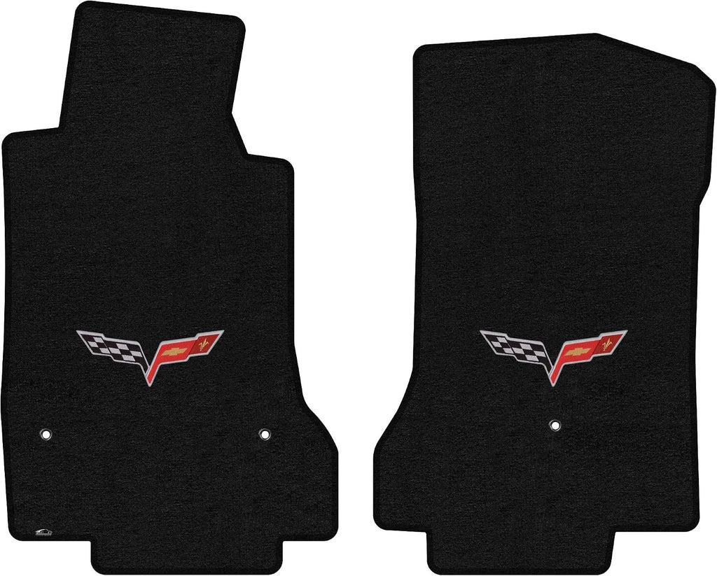 Lloyd Mats Floor Mats for Chevrolet C6 Corvette 2007.5-2013.5 | 2PC Front Mats | Charcoal | Non-Slip Backing