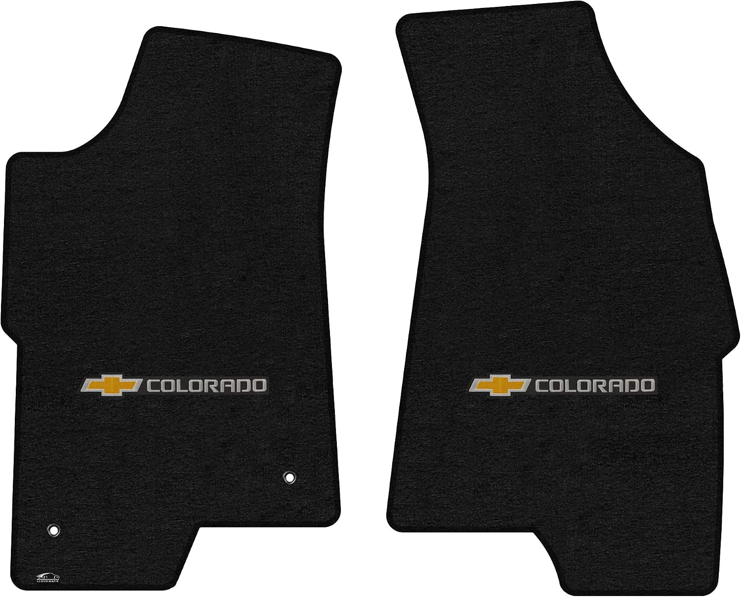 Lloyd Mats Floor Mats for Chevrolet Colorado 2004-2012 | 2PC Front Mats | Charcoal | Non-Slip Backing | Crew Cab