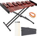 37-Note Xylophone Wooden Xylophone Professional Marimba Glockenspiel with Adjustable Stand - Premium Musical Instrument Includes 4 Mallets, Hand Bell & Bag