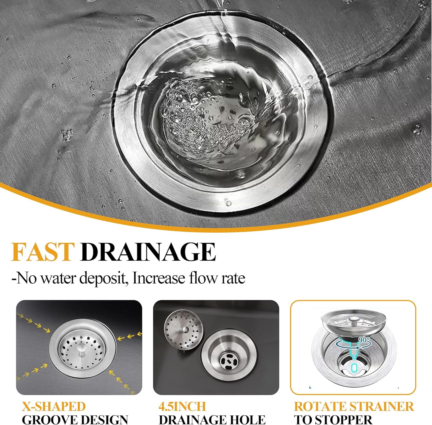 Black Double Bowl Sink - 50/50, 33x22x9-Inch Topmount - Stainless Steel - Drop In - Includes Sink Grid, Soap Dispenser, Drain Strainer