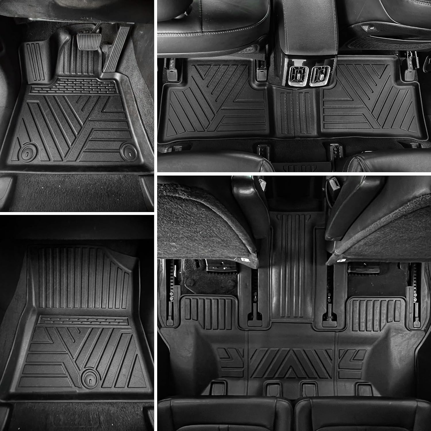 Rongtaod Floor Mats Compatible with 2021-2025 2026 Kia Sorento 6&7 Seats (not for Hybrid) Cargo Mat Cargo Liner Back Seat Cover 2024 Sorento Accessories (Trunk Mat with Backrest Mat+Floor Mats)