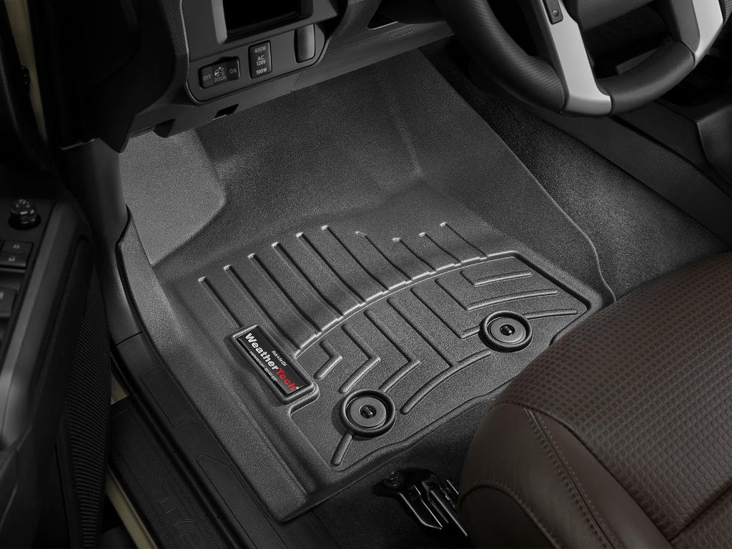 WeatherTech Custom Fit FloorLiners for Toyota Tacoma, Tacoma, 1st Row (4412991), Black