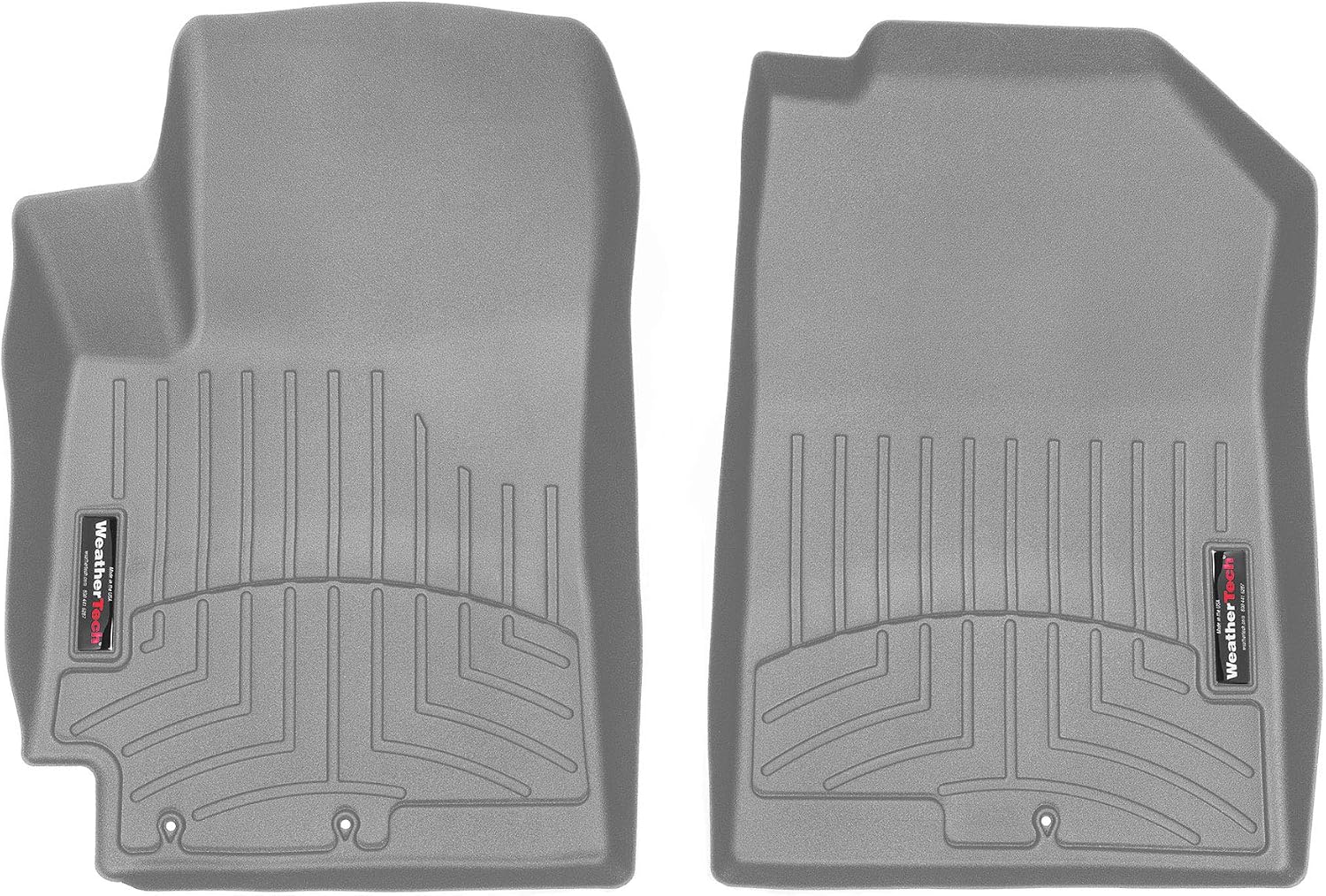 WeatherTech Custom Fit FloorLiners for Kia Rio 5-Door, Rio, 1st Row (4612401), Grey