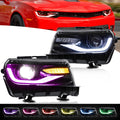 VLAND Headlights compatible with Chevrolet Chevy Camaro 5th Gen LS LT SS ZL1 Z/28 2014-2015, Headlamp Assembly with Turn Signal, 1 Pair not include bulbs