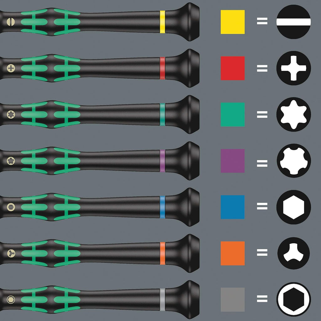 Wera - 5134000001 Kraftform Micro Precision Big Pack 1 Screwdriver Set for Electronic Applications, 25 Pieces