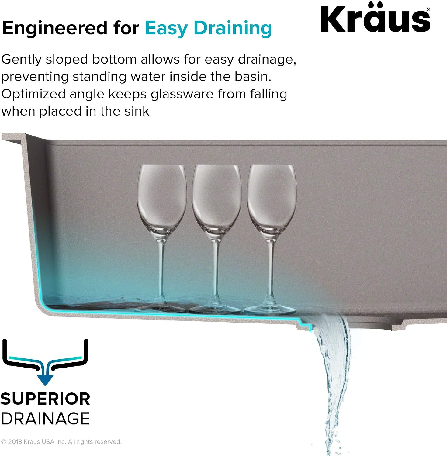 KRAUS Quarza 33-inch Drop-In/Undermount 60/40 Double Bowl Granite Kitchen Sink in White, KGD-442WHITE