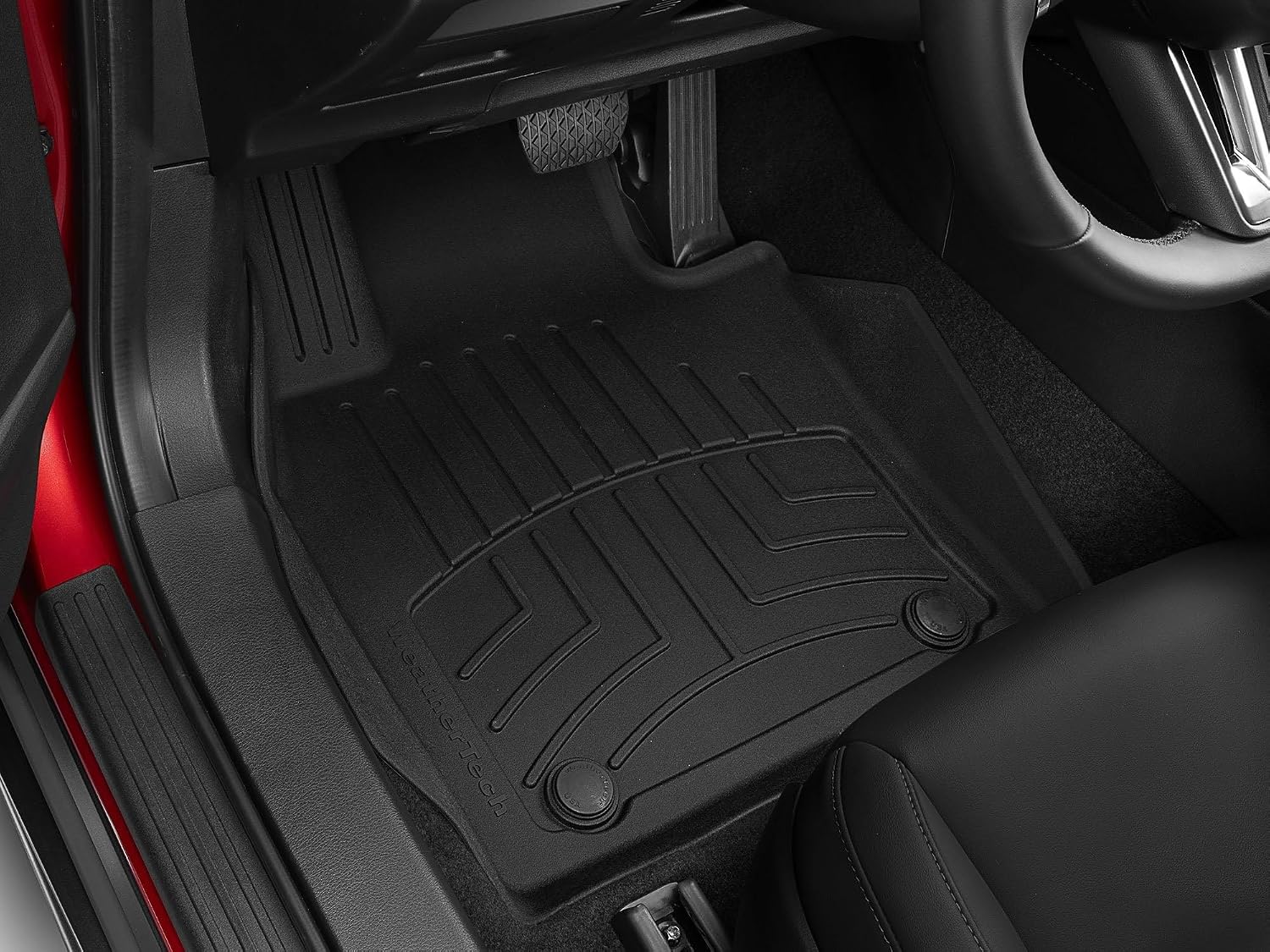 WeatherTech FloorLiner HP Custom Fit Floor Mats for Mazda CX-50, CX-30 1st Row (4417391IM), Black