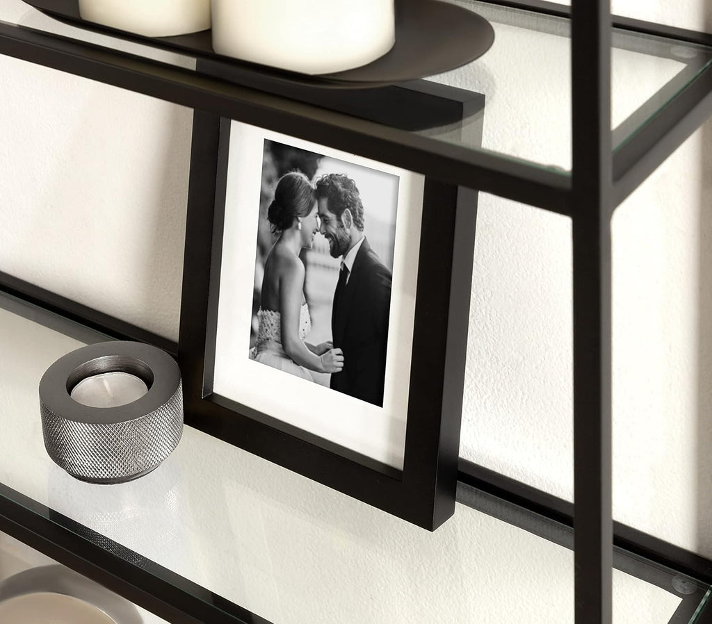 Kate and Laurel Ciel 3 Tiered Wall Shelf, 20 x 30, Black, Decorative Floating Shelf Storage and Wall Organizer