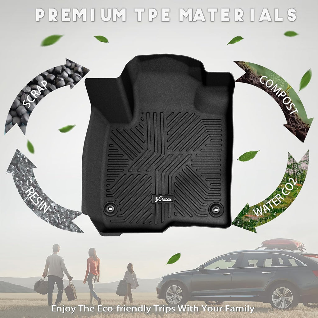 KARPAL Floor Mats for Honda HR-V 2027 2026 2025 2024 2023 (Include Hybrid) & Acura ADX 2025 2026, All Weather TPE Custom Fit Honda HRV Sport/LX/EX-L Floor Liners Full Set Car