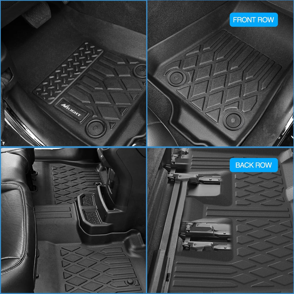 Nilight TPE Floor Mats for Honda Pilot 7 Passenger 2016 2017 2018 2019 2020 2021 2022,All Weather Custom Fit Heavy Duty Floor Liners
