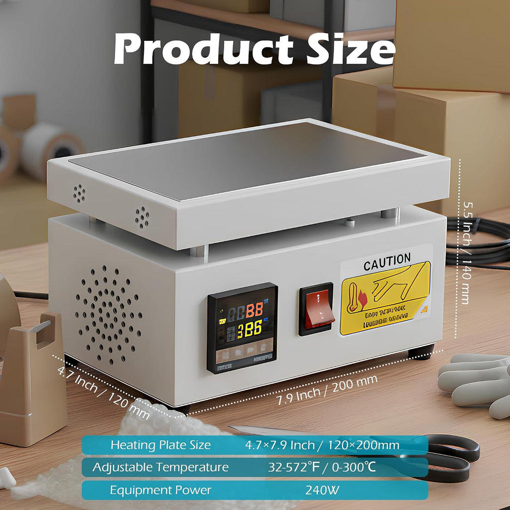 Cellophane Shrink Wrap Machine, Manual Cellophane Heat Sealer Sealing Machine for BOPP Film Heat Shrink Wrap Cigarette Cosmetics Perfume Gift Packaging, Anti-Scald (LS12x20)