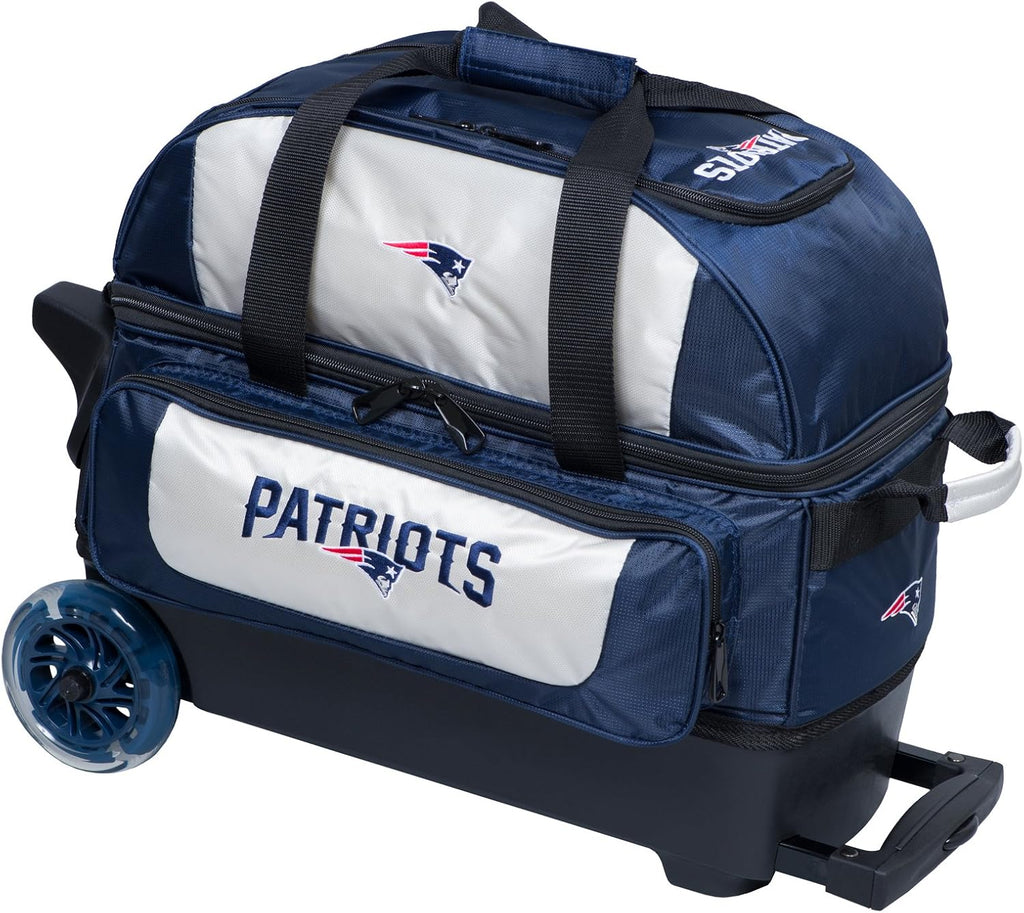 Strikeforce Bowling NFL Two Ball Bowling Roller Bag with Ball, Shoe and Accessory Pockets