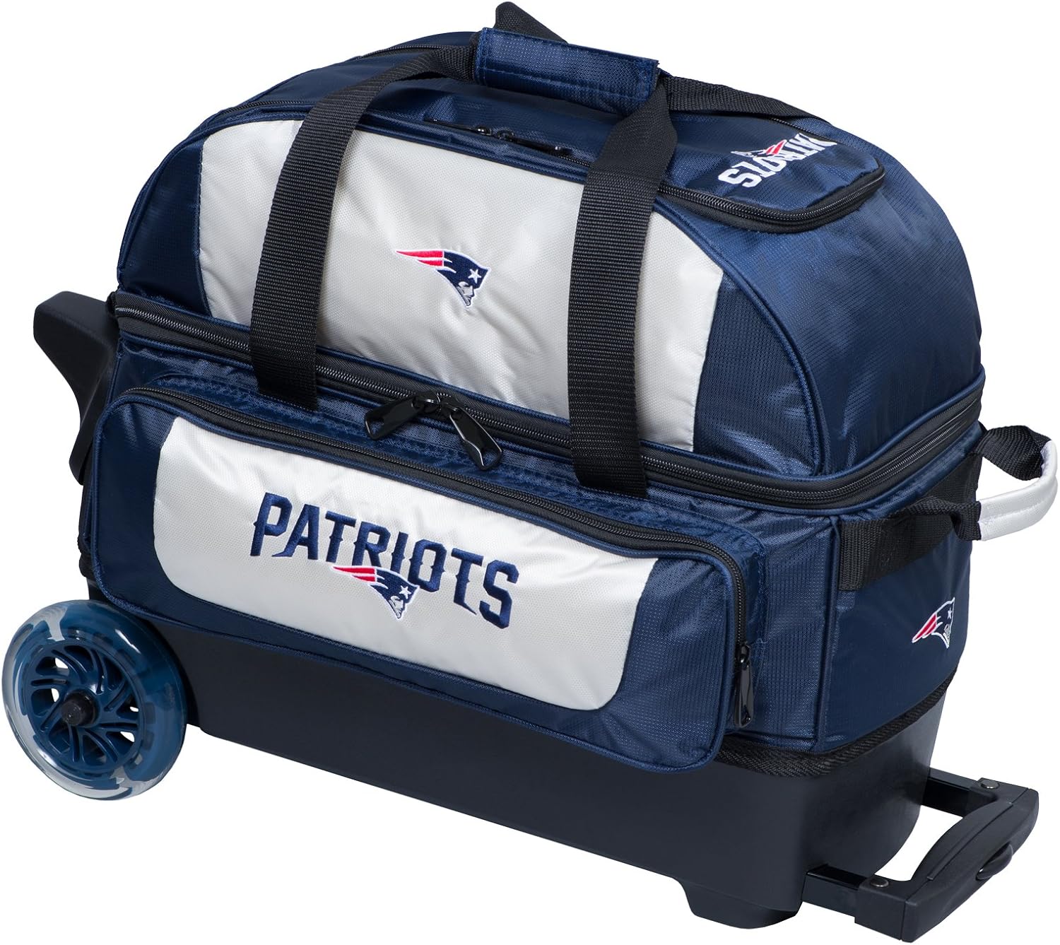 Strikeforce Bowling NFL Two Ball Bowling Roller Bag with Ball, Shoe and Accessory Pockets