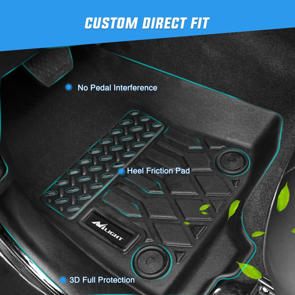 Nilight TPE Floor Mats for Honda Pilot 2023 2024 2025 2026,All Weather Custom Fit Heavy Duty Floor Liners