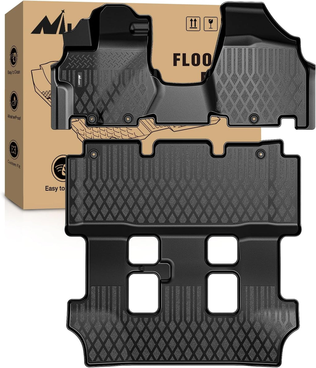 Nilight TPE Floor Mats for Honda Odyssey 2011 2012 2013 2014 2015 2016 2017 All Weather Custom Fit Heavy Duty Floor Liners