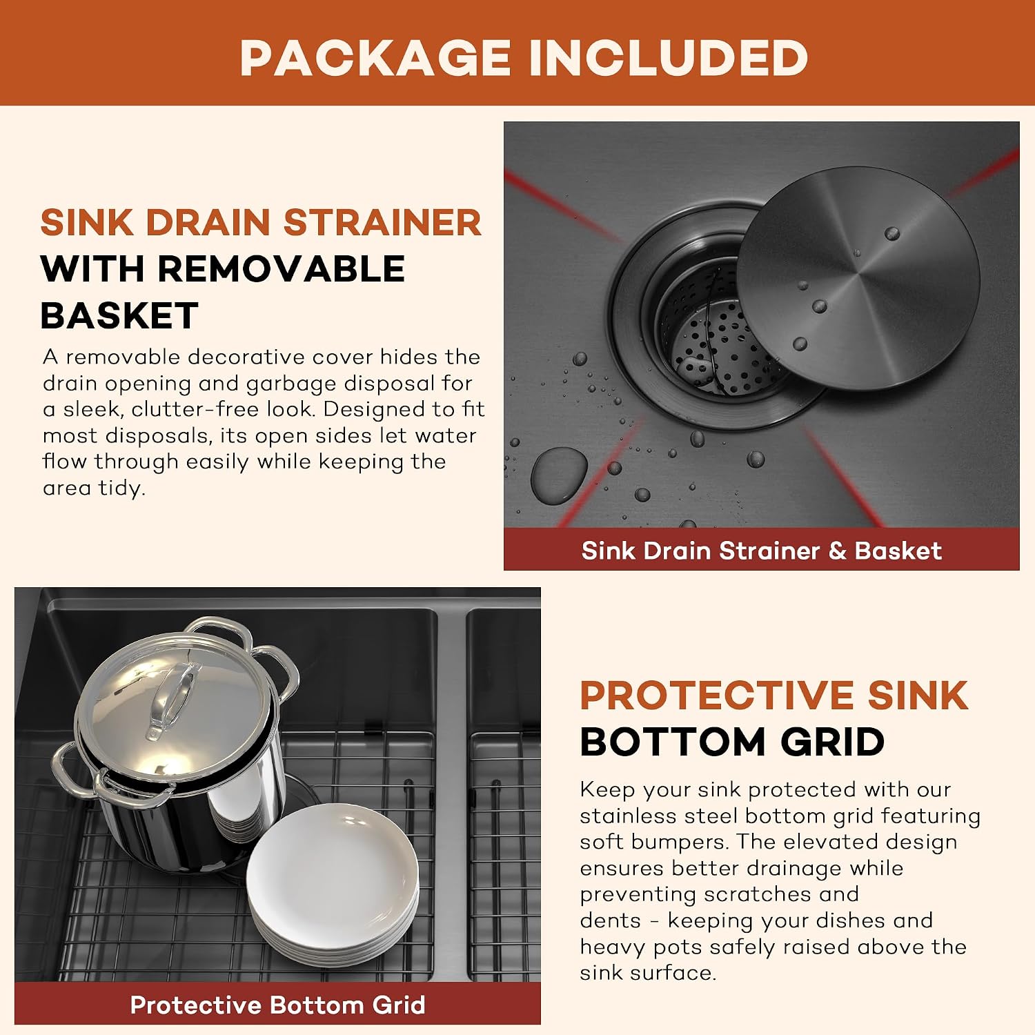 LQS Black Stainless Steel Kitchen Sink, 30 Inch Undermount Kitchen Sink, 50/50 Black Undermount Kitchen Sink with 10' Depth, X-Shaped Drain Line, Dual Mount Design and Round Corner