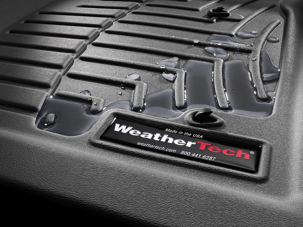 WeatherTech Custom Fit FloorLiners for VW Golf GTI, Golf R32, Golf R - 1st & 2nd Row (442691-440802), Black