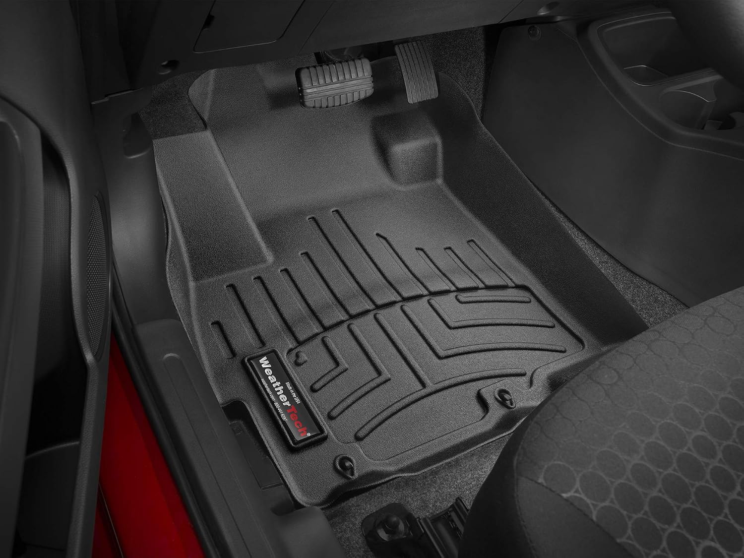 WeatherTech Custom Fit FloorLiners for Mitsubishi Mirage, Mirage G4, Mirage - 1st Row (446001), Black