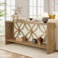 Tribesigns 70.9-Inch Narrow Sofa Table, FarmhouseLong Sofa Table Behind Couch, Entry Console Table with Storage for Entryway, Living Room, Foyer, Unique Design, Natural