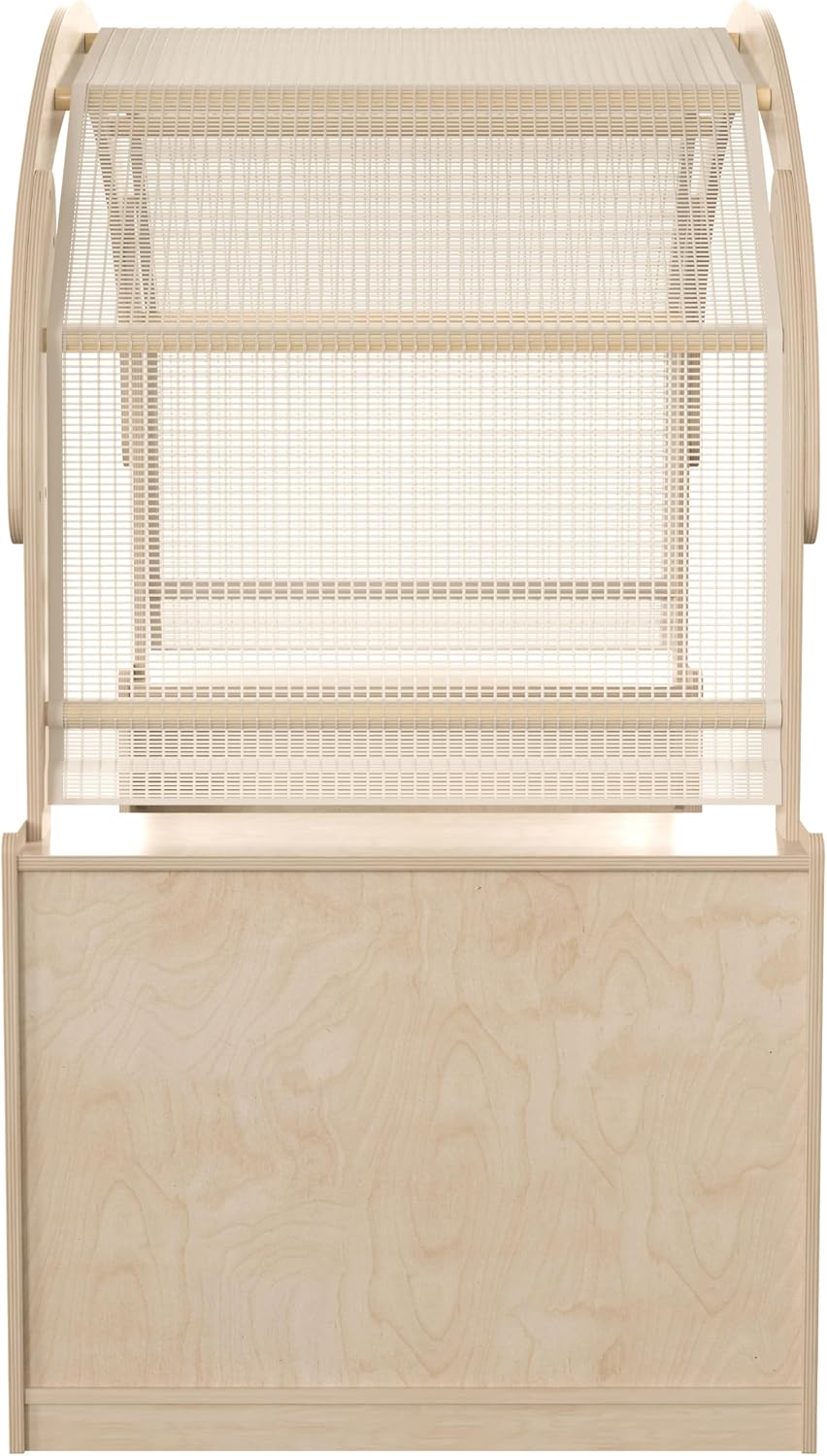 Classroom Essentials Commercial Grade Wooden Quiet Corner Reading Nook with Two Storage Shelf Units and Canopy-Green Guard Certified Wood