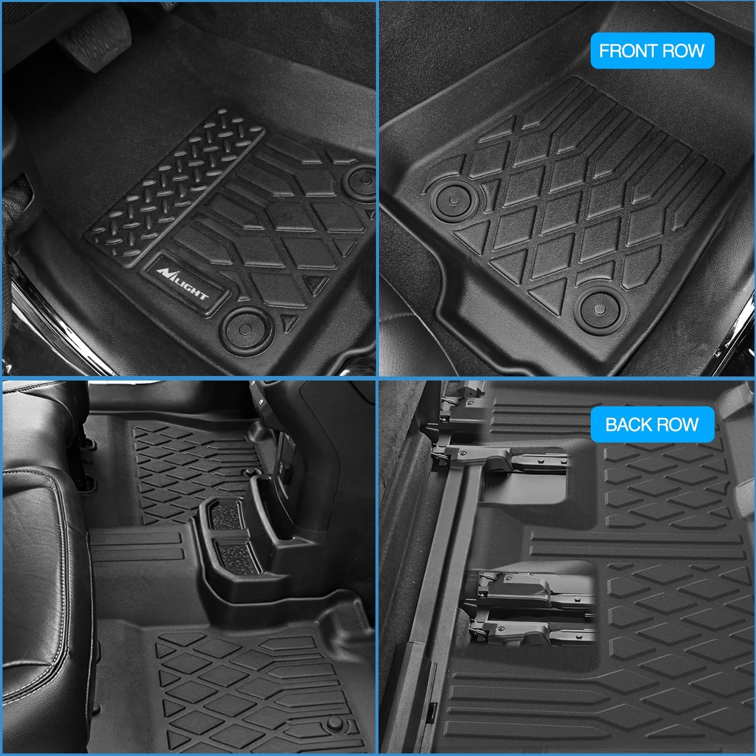 Nilight TPE Floor Mats for Honda Accord Sedans 2013 2014 2015 2016 2017, All Weather Custom Fit Heavy Duty Floor Liners