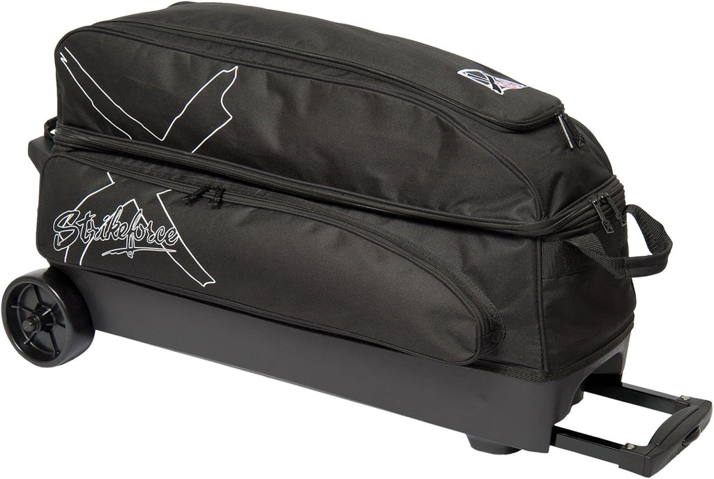 Strikeforce Hybrid X 3-Ball Roller Bowling Bag Black