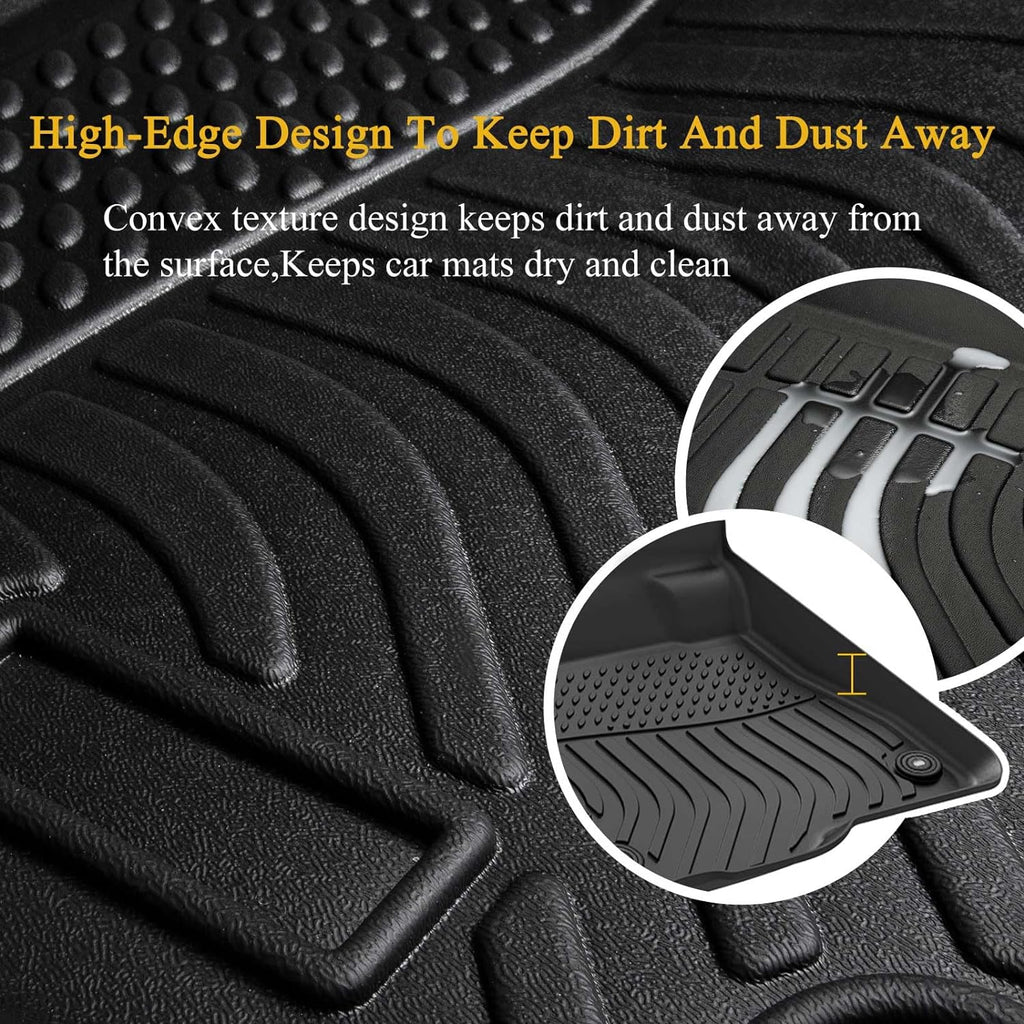 Jenofa-Car Floor Mats for Jeep Compass 2017-2026 All Weather Floor Mats Set Custom for Jeep Compass Full Set Waterproof Durable Floor Liners Car Mat for Compass Accessories 2025