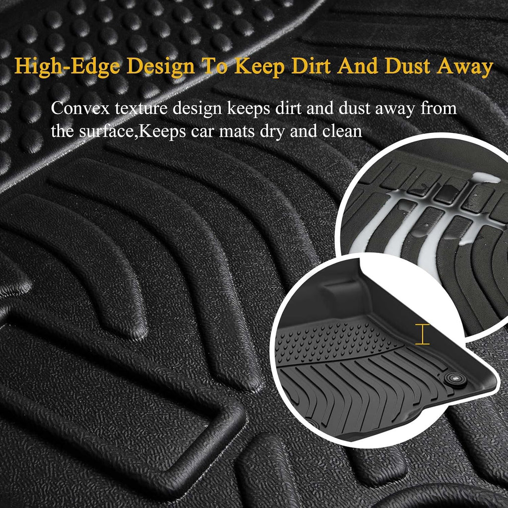 Jenofa-Car Floor Mats & Cargo Liner for 2020-2026 Ford Escape Gas (NO Hybrid) All Weather Floor Mats Set Full Set Floor Liners Custom for Escape 2025 Accessories