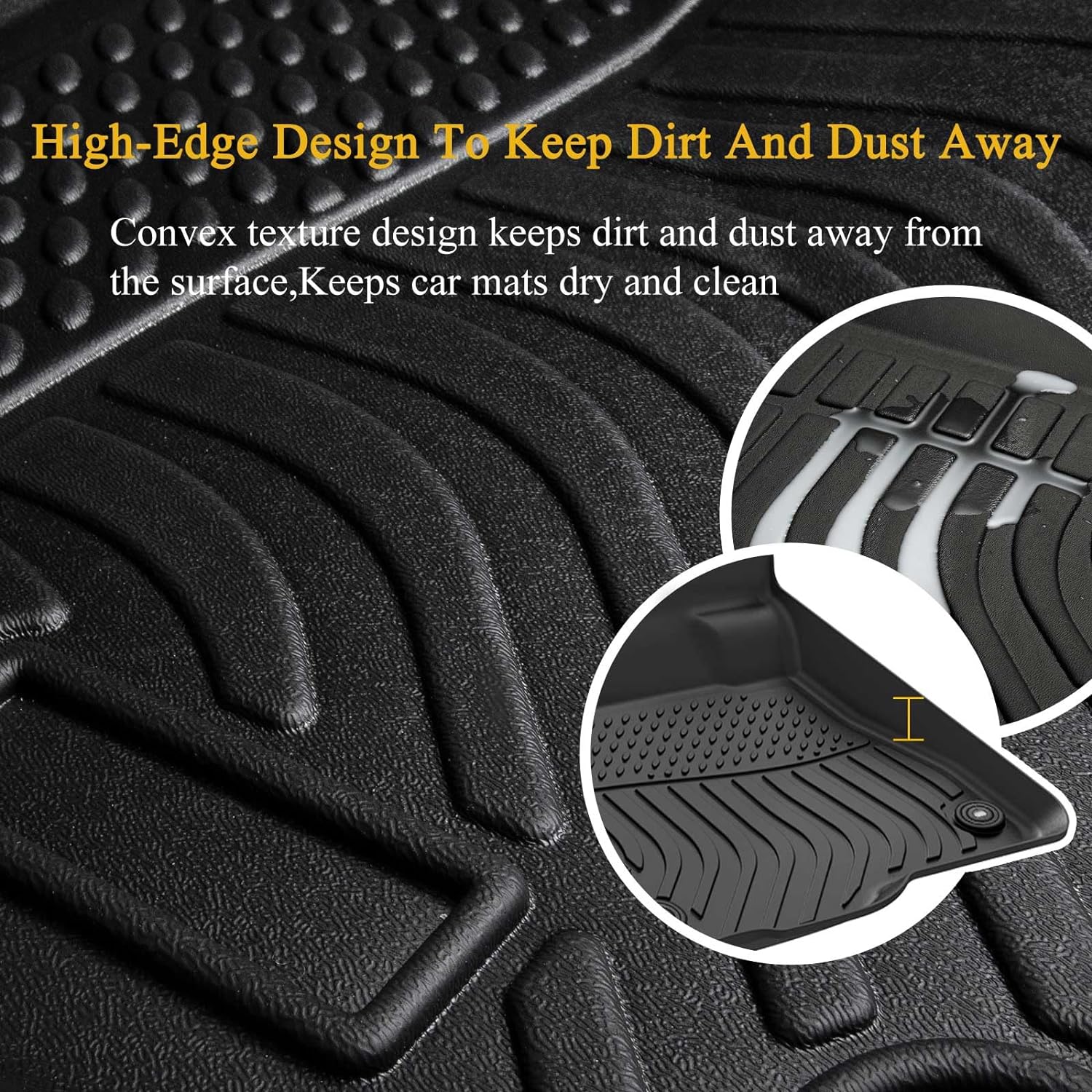 Jenofa-Floor Mats for Nissan Versa 2020-2025 Cargo Mat Car Mats for Versa All Weather Floor Liner Custom Fit Automotive Non-Slip Waterproof High Edge Protection Full Set Accessories