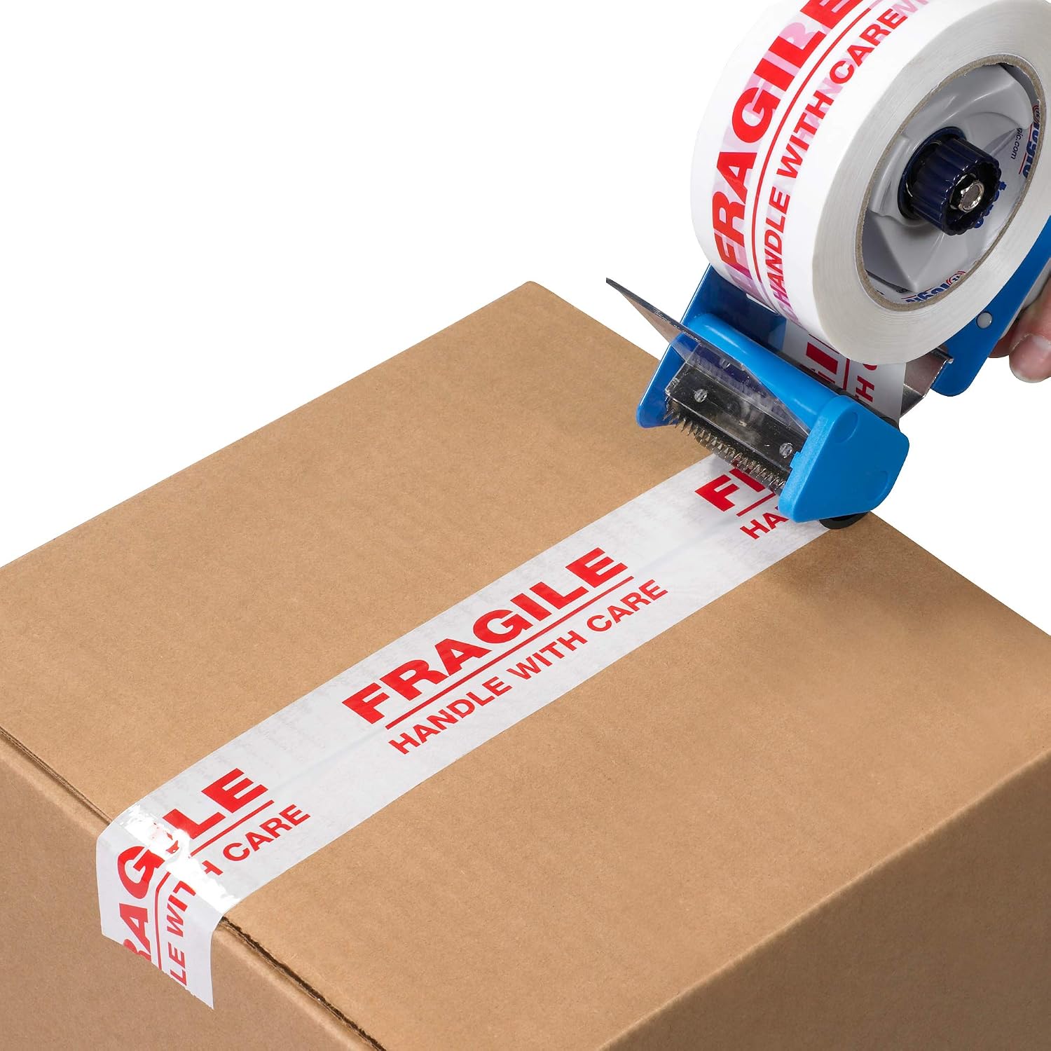 Aviditi Tape Logic 2 Inch x 55 Yard 2.2 Mil Red/White, Heavy Duty Packing Tape, 'Do Not Break Stretch Wrap' 36 Pack, Perfect for Packing, Shipping, Moving, Home and Office