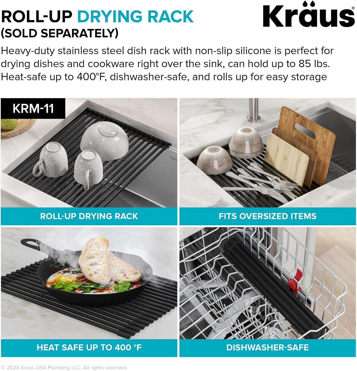 KRAUS Bellucci 28-inch Granite Workstation Drop In Top Mount Single Bowl Kitchen Sink in Metallic Black with Accessories, KGTW12-28MBL