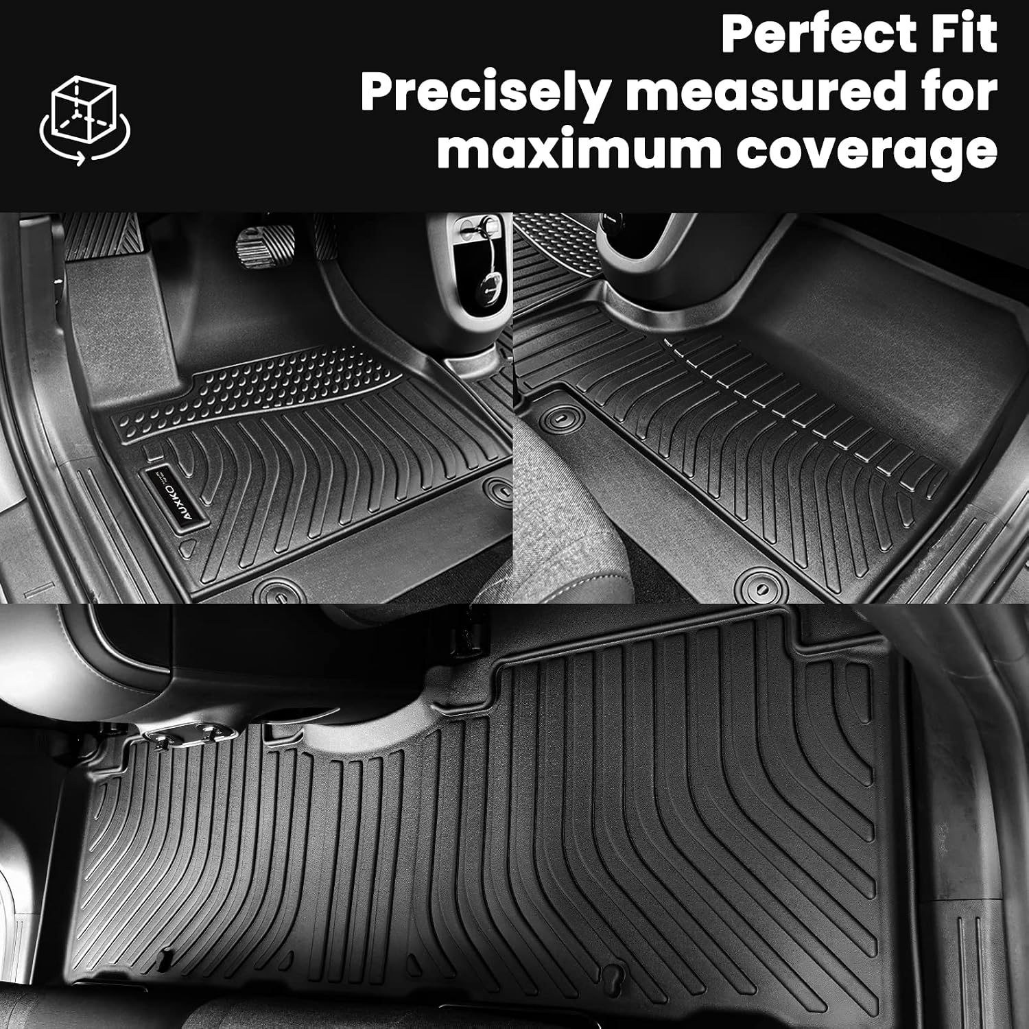 Auxko All Weather Floor Mats Fit for Kia Sorento Gasoline(6/7 Seat) 2021-2025 2026 TPE Liner Sorento 2021-2025 2026 Accessories Set All Season Odorless Anti-Slip Floor Mats