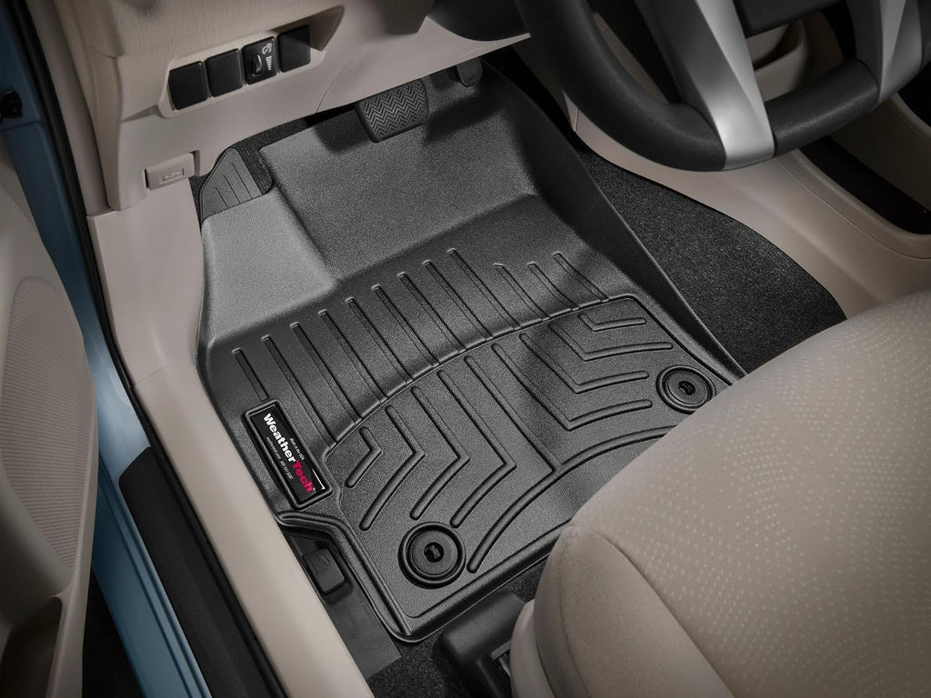 WeatherTech Custom Fit FloorLiners for Toyota Prius, Prius V, 1st Row (444271), Black