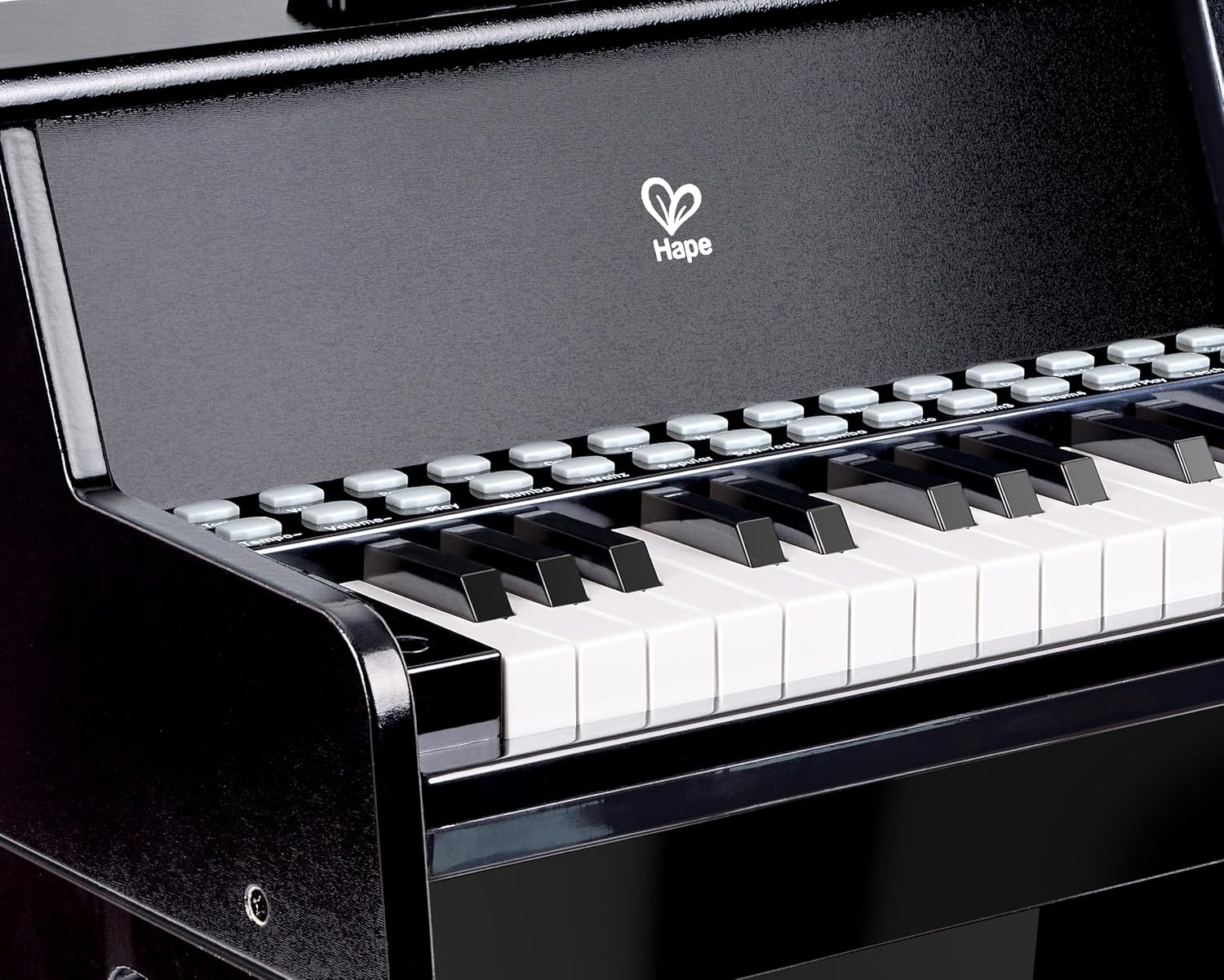 Hape Learn with Lights Black Piano with Stool