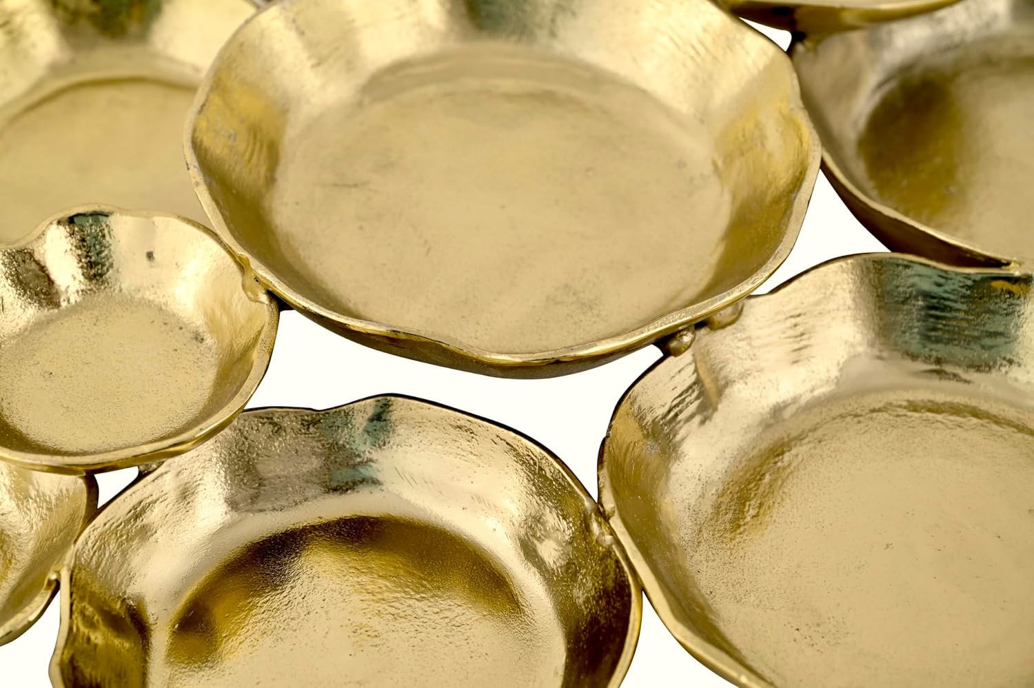 Cruiser's Caché 24' Cluster of 11 Serving Bowls. Rustic Gold Finish, Hand-Crafted, Artisan Made