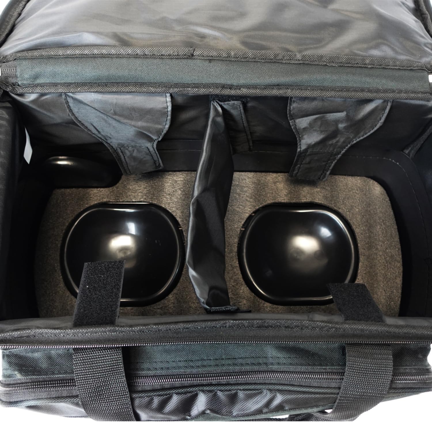 ELITE Deluxe 2 Ball Bowling Bag with 5' Smooth Wheels - Large Accessory Pocket, Shoe Compartment, 36' Extendable Handle