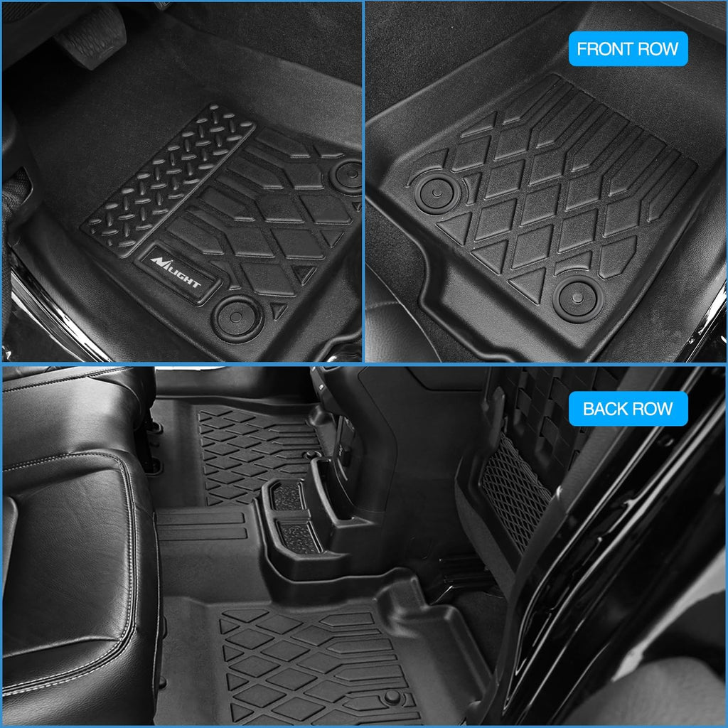 Nilight TPE Floor Mats for Honda Ridgeline Crew Cab 2017 2018 2019 2020 2021 2022 2023 2024 2025 2026 All Weather Custom Fit Heavy Duty Floor Liners