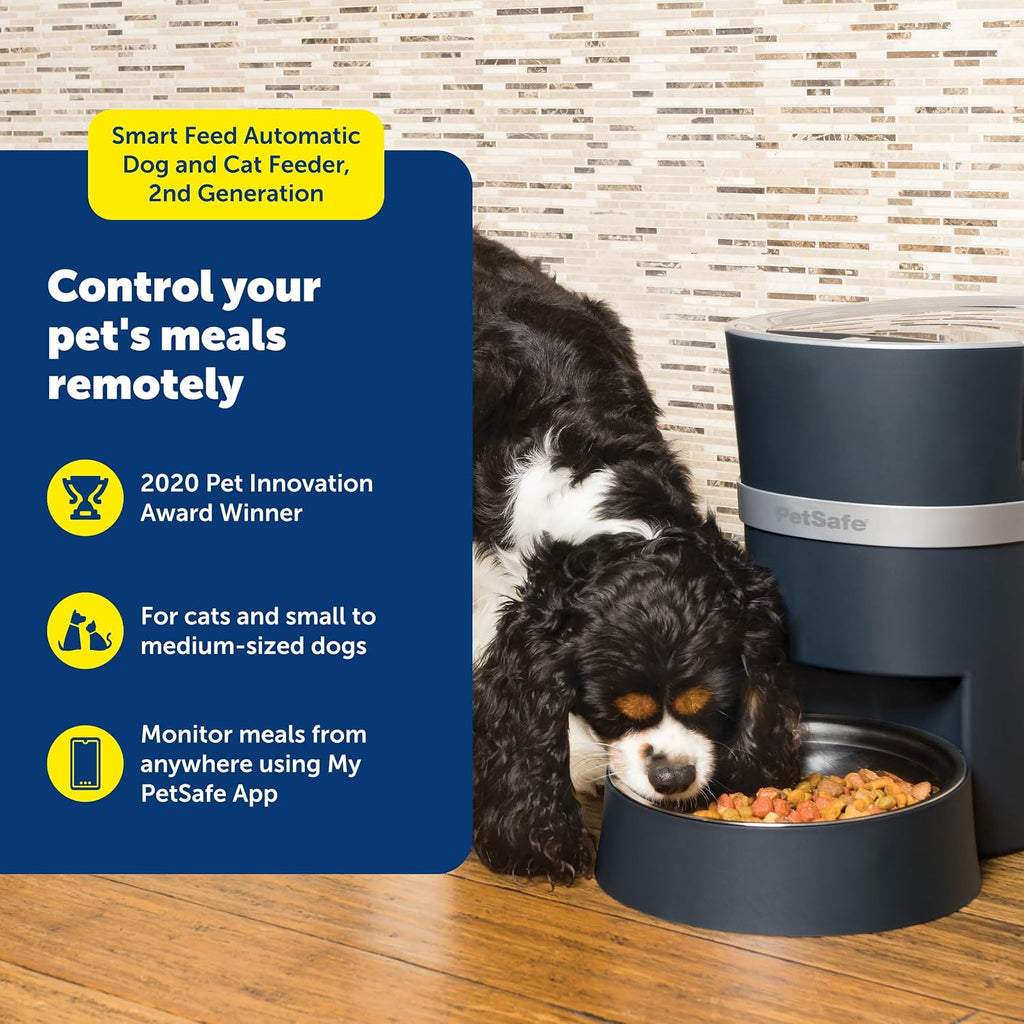 PetSafe Smart Feed, Electronic Pet Feeder for Cats & Dogs, 6L/24 Cup Capacity, Programmable Mealtimes, Alexa, Apple & Android Compatible, Backup Batteries Ensure Meal Delivery During Power Outage