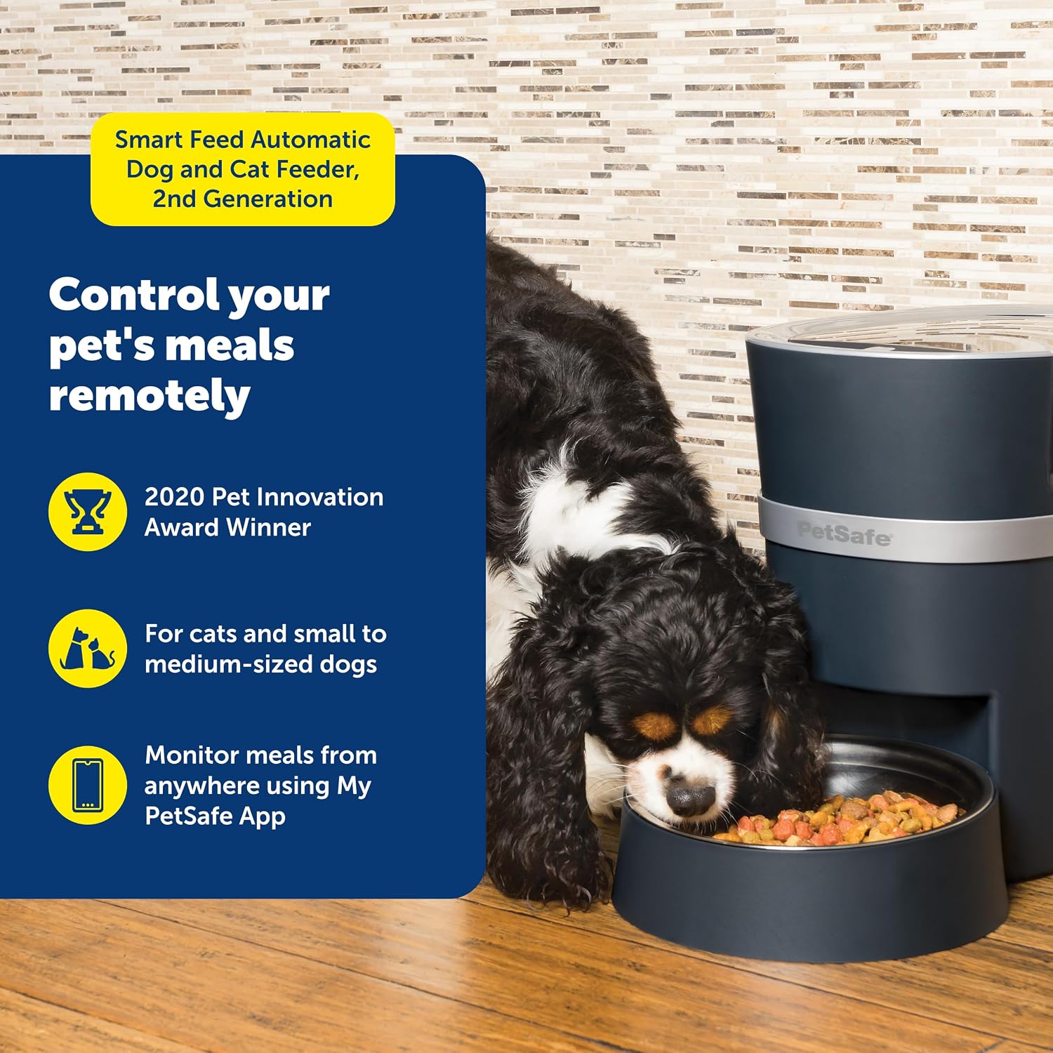 PetSafe Smart Feed, Electronic Pet Feeder for Cats & Dogs, 6L/24 Cup Capacity, Programmable Mealtimes, Alexa, Apple & Android Compatible, Backup Batteries Ensure Meal Delivery During Power Outage