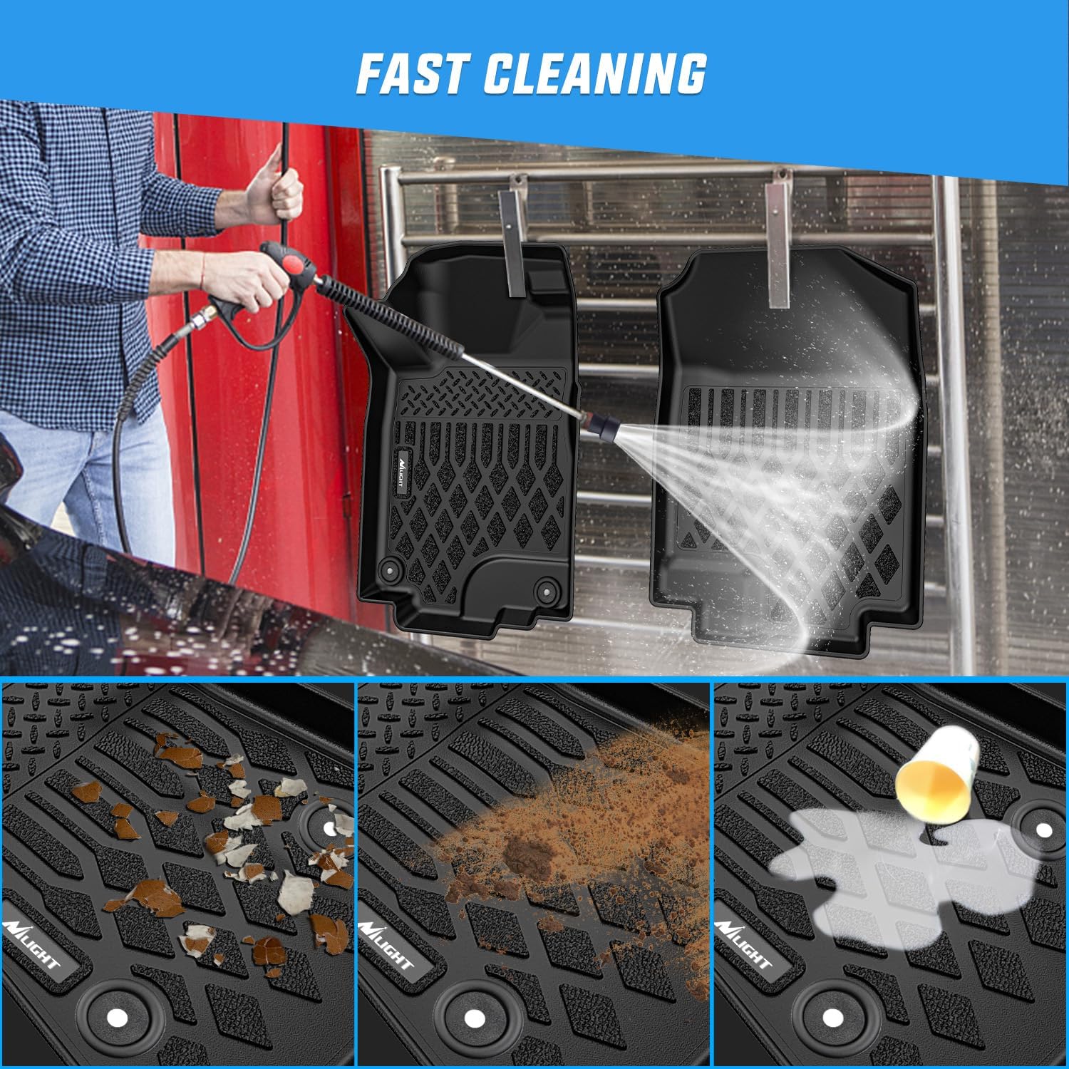 Nilight TPE Floor Mats for Honda CRV CR-V 2012 2013 2014 2015 2016 All Weather Custom Fit Heavy Duty Floor Liners