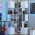 kepptory 6 Tiers Corner Bookshelf, 71' Display Storage Bookcase, L-Shaped Cube Bookshelf, Modern Display Shelf Standing Unit, Curio Display Bookshelf for Living Room/Home Office/Bedroom, White