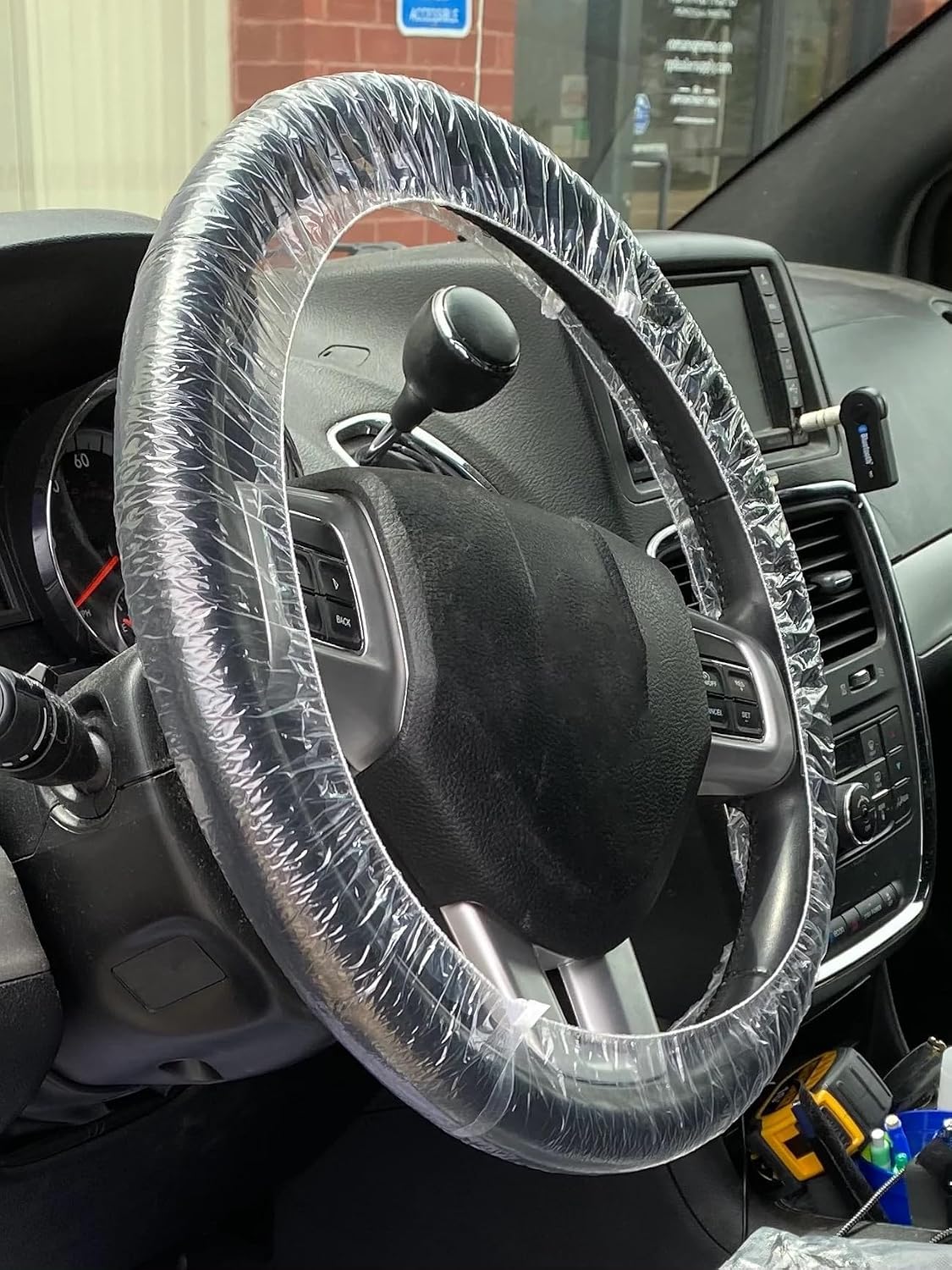 5-in-1 Car Interior Protection Kit Service Auto Shop Kit Covers - 200 Pack | Includes seat, steering wheel, brake, gear shift covers and floor mats to help protect vehicle interiors during service